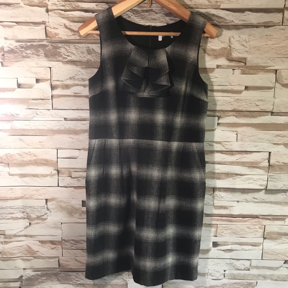 Black And Gray Plaid Dress (O09)
